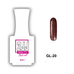 2JJ Glitter Kalıcı Oje GL-20 beyaz şişe simli kalıcı oje