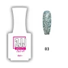 2JJ Star Gel Disco 03 disko simli kalıcı oje beyaz şişe