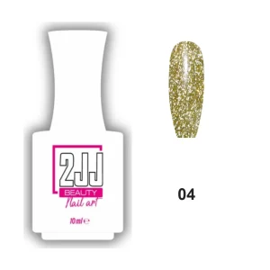2JJ Star Gel Disco 04 disko simli kalıcı oje beyaz şişe