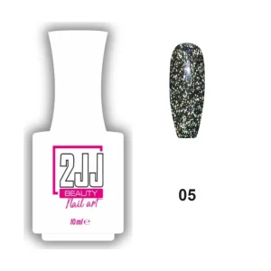 2JJ Star Gel Disco 05 disko simli kalıcı oje beyaz şişe