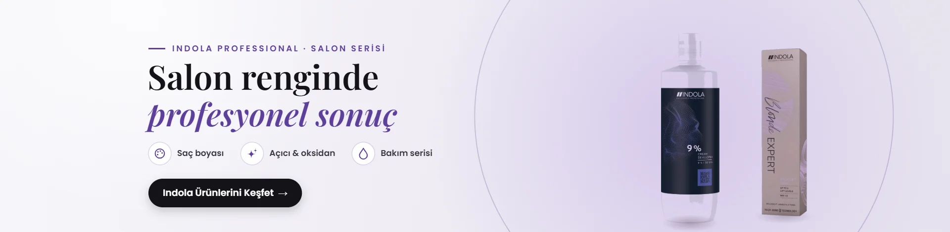 Indola profesyonel saç boyası ve oksidan
